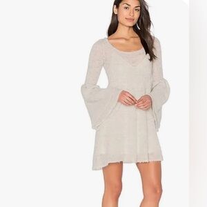 Free People Juliet Cream Knit Sweater Dress